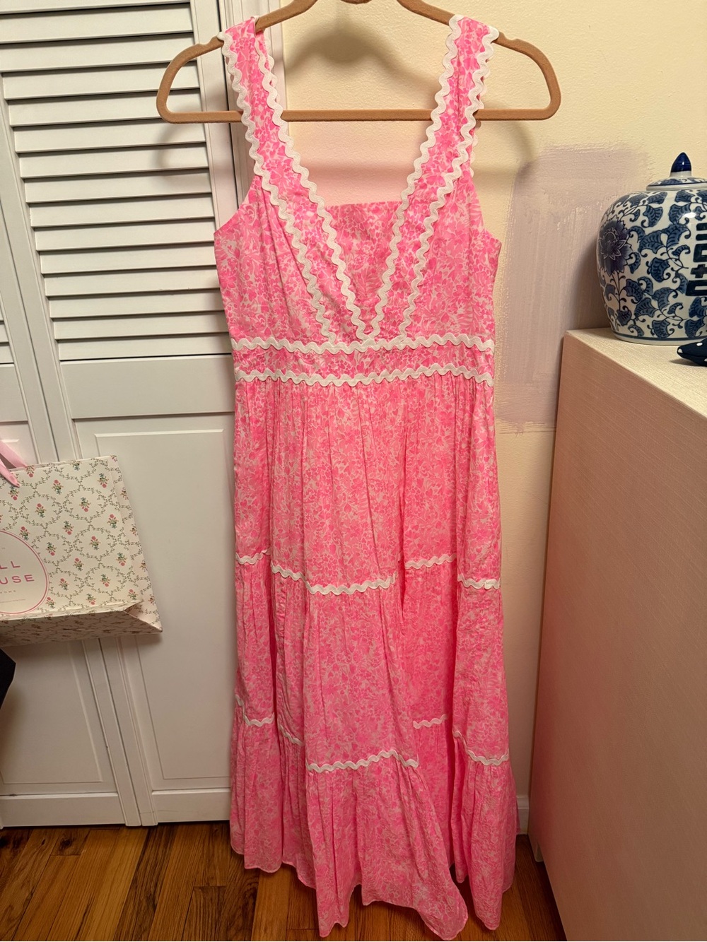 Lilly Pulitzer Pink Tiered Maxi Dress